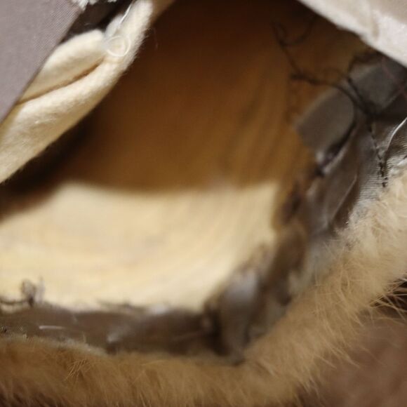 Vintage Mink or Fox Fur Stole Wrap with Pockets Old Money Glam Mob Wife OS - Picture 10 of 16